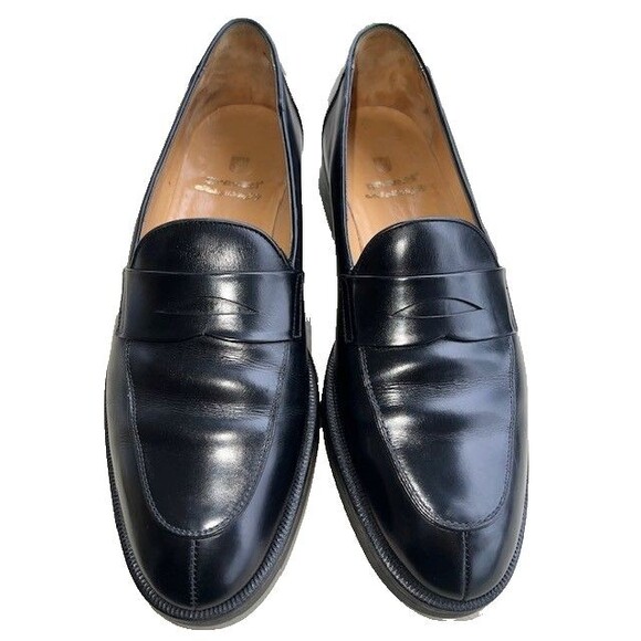 Gravati Italy Men’s Penny Loafers Sz 9.5M Black Leather/Vibram GumLite Soles main image 10